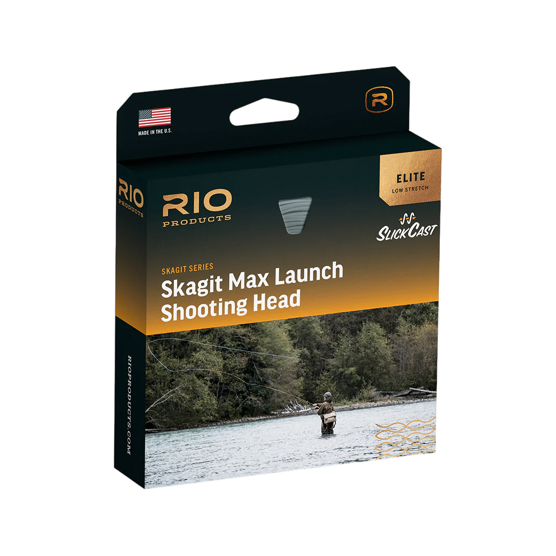 The box of the Rio Elite Skagit Max launch fly line